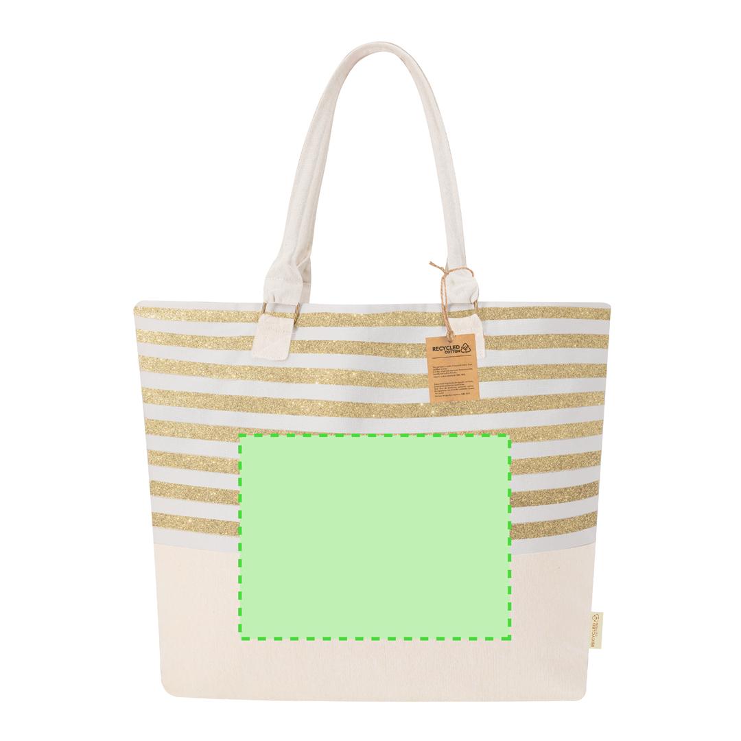 Bolsa de algodón reciclado 210 g/m² con cordón y asas largas