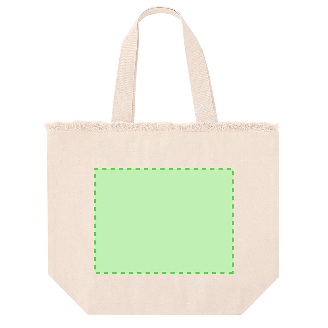 Bolsa de algodón 320 g/m² asas largas gran formato 50×45 cm