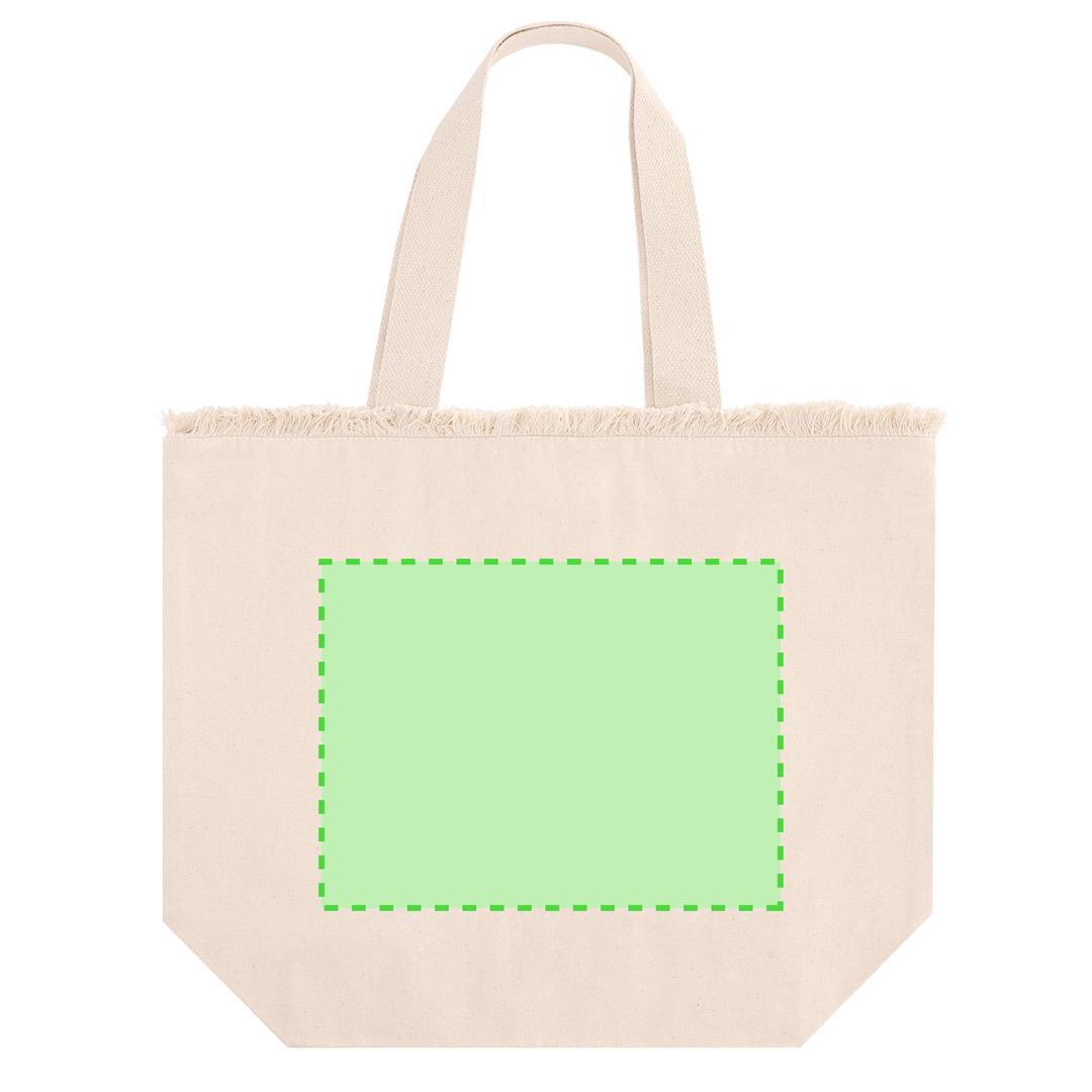 Bolsa de algodón 320 g/m² asas largas gran formato 50×45 cm