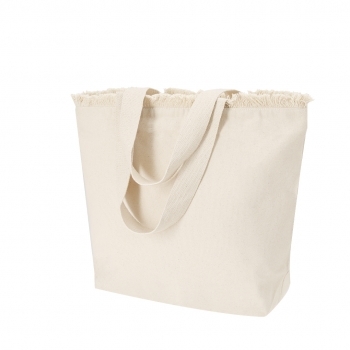 Bolsa de algodón 320 g/m² asas largas gran formato 50×45 cm