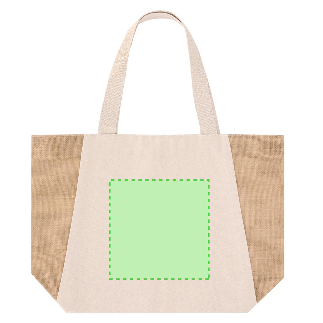 Bolsa de algodón 360 g/m² asas largas gran tote 50×45 cm