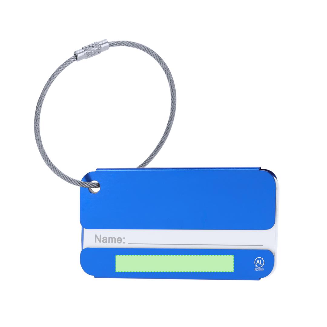 Identificador de maletas de aluminio reciclado