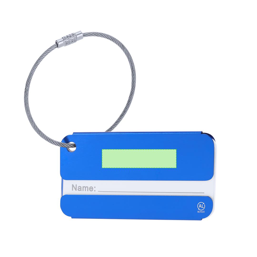 Identificador de maletas de aluminio reciclado