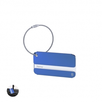 Identificador de maletas de aluminio reciclado