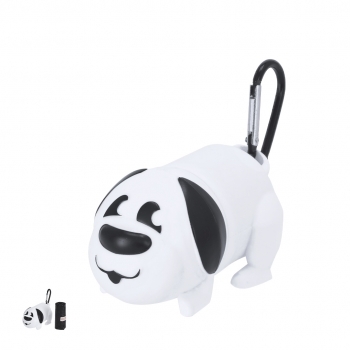 Dispensador bolsas biodegradables 15 unidades clip mosquetón colores vivos