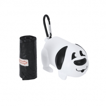 Dispensador bolsas biodegradables 15 unidades clip mosquetón colores vivos