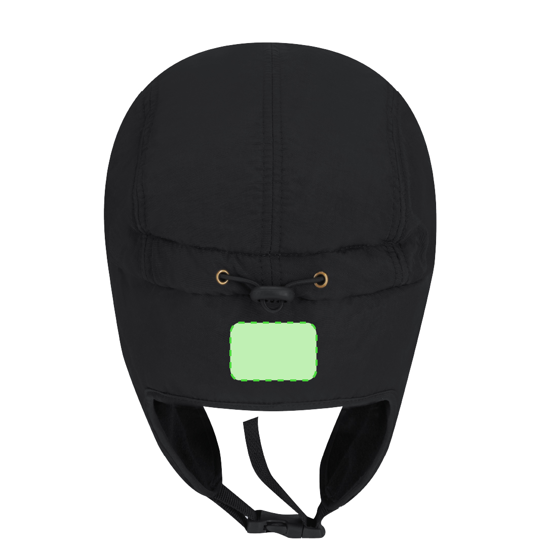 Gorra con orejeras y cálido interior de polar fleece con cordón elástico y cierre de hebilla ajustable en barbilla