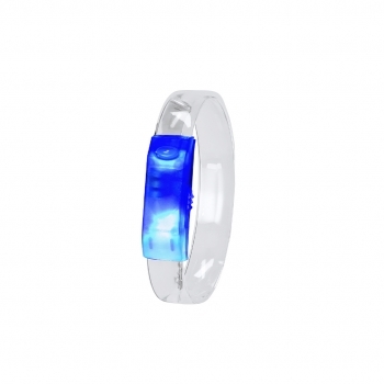 Pulsera luminosa de correa LED con interruptor on/off lateral — la pulsera LED más sencilla del catálogo
