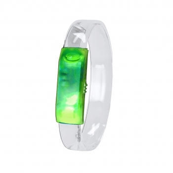 Pulsera luminosa de correa LED con interruptor on/off lateral — la pulsera LED más sencilla del catálogo
