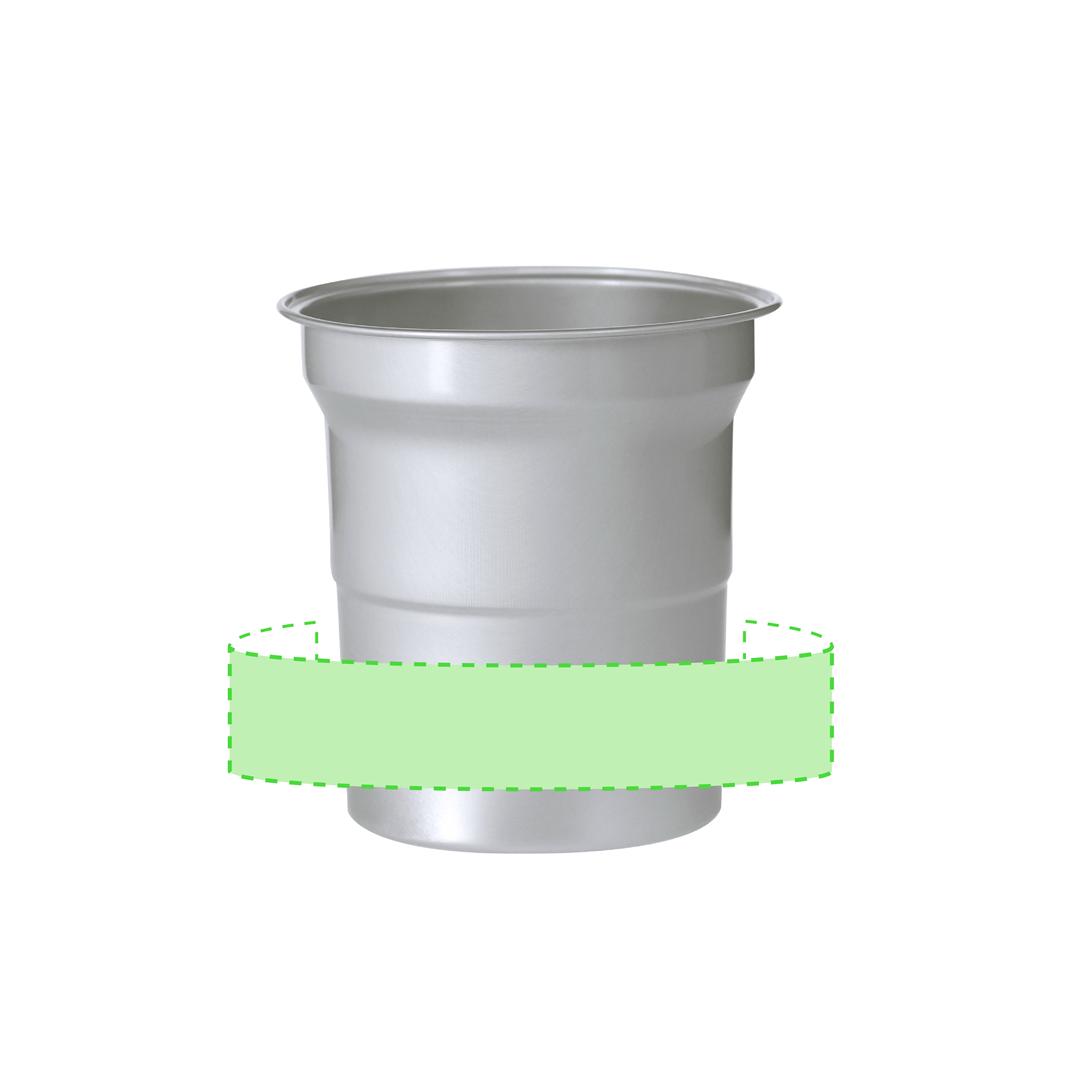 Vaso de 500 ml de capacidad fabricado en Aluminio Reciclado