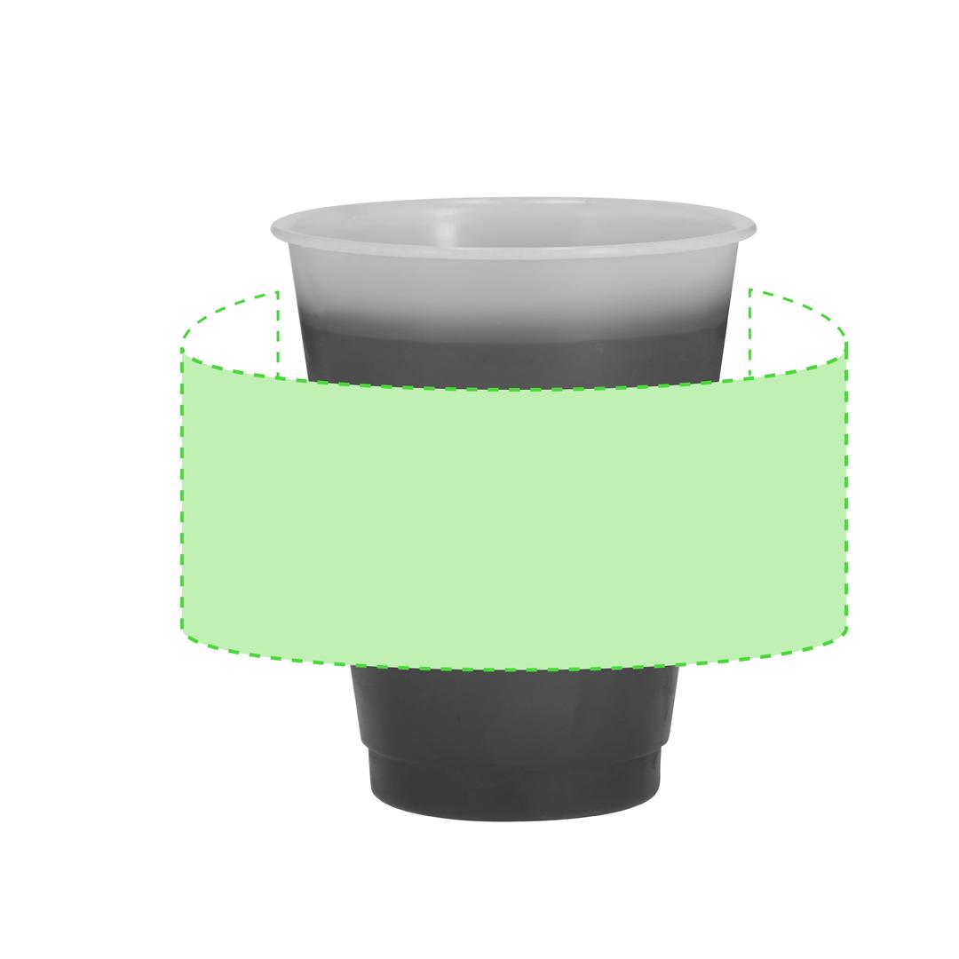 Vaso translúcido mate y fabricado 500 ml en resistente material PP. 