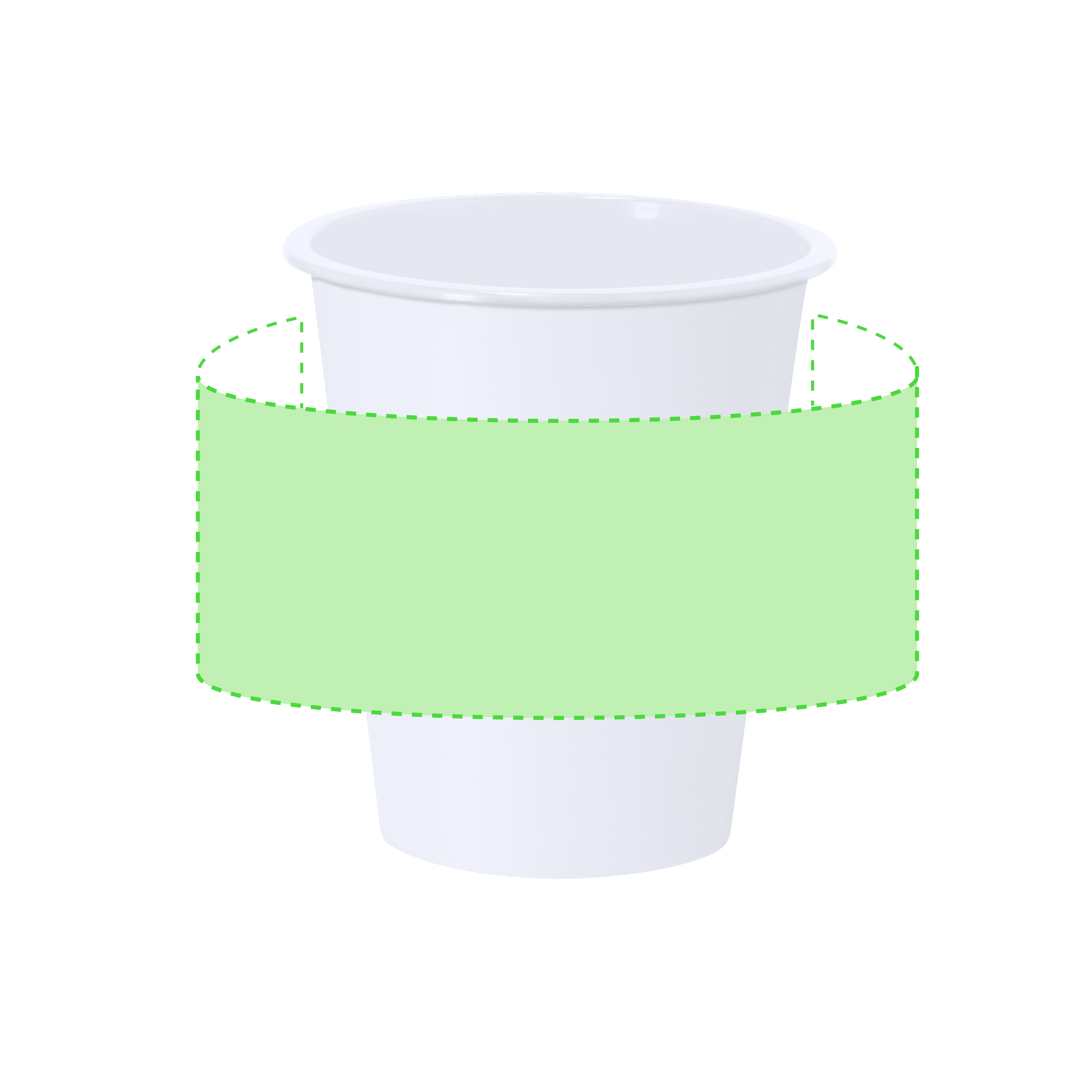 Vaso alto cerámica estilo japonés sin asa 360 ml