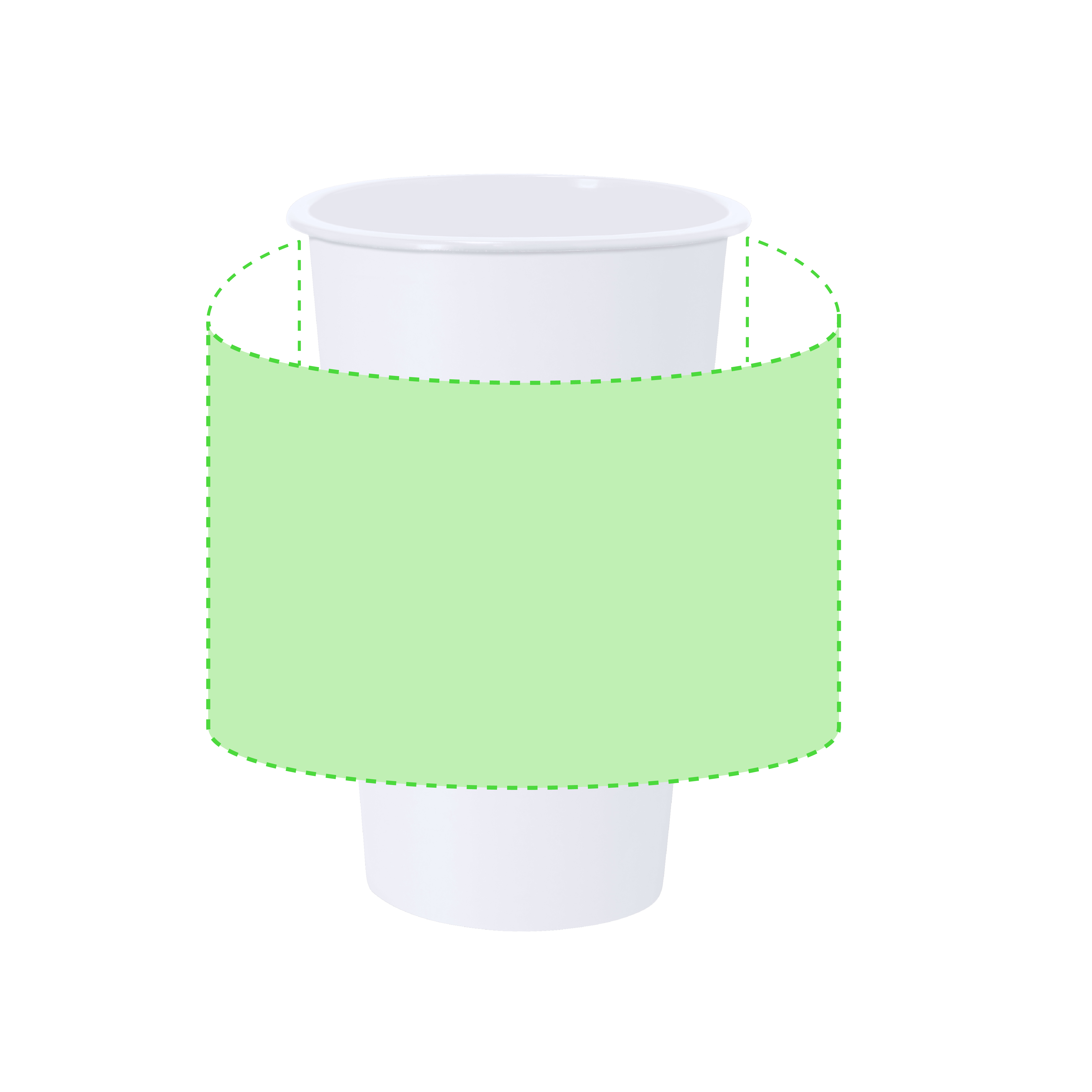 Vaso PP reutilizable acabado frosted y sólido eventos 500 ml