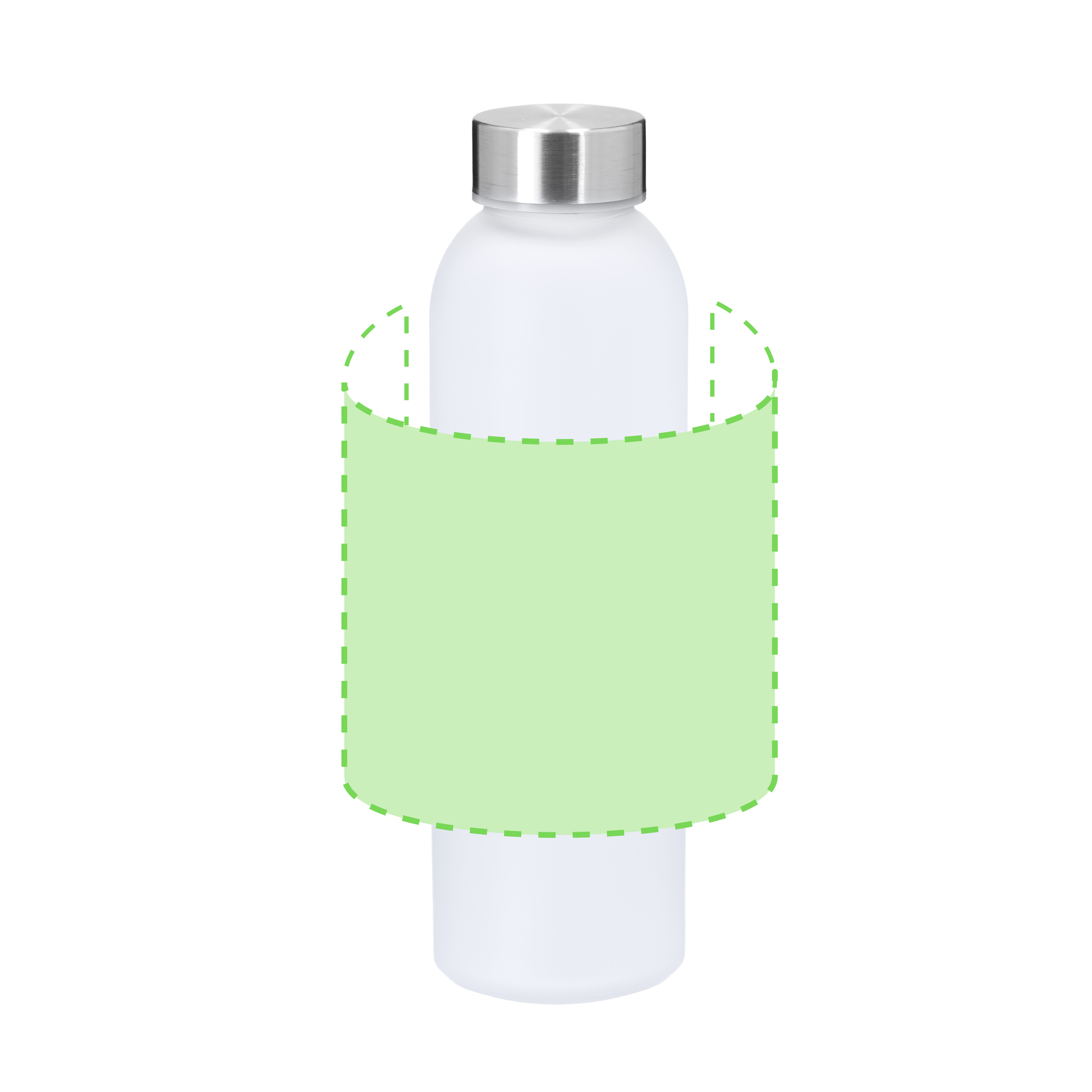 Bidón de cristal y acero inoxidable personalizable por sublimación 500 ml