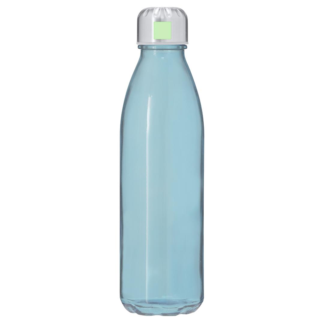 Bidón esbelto de cristal reciclado y acero inoxidable 650 ml