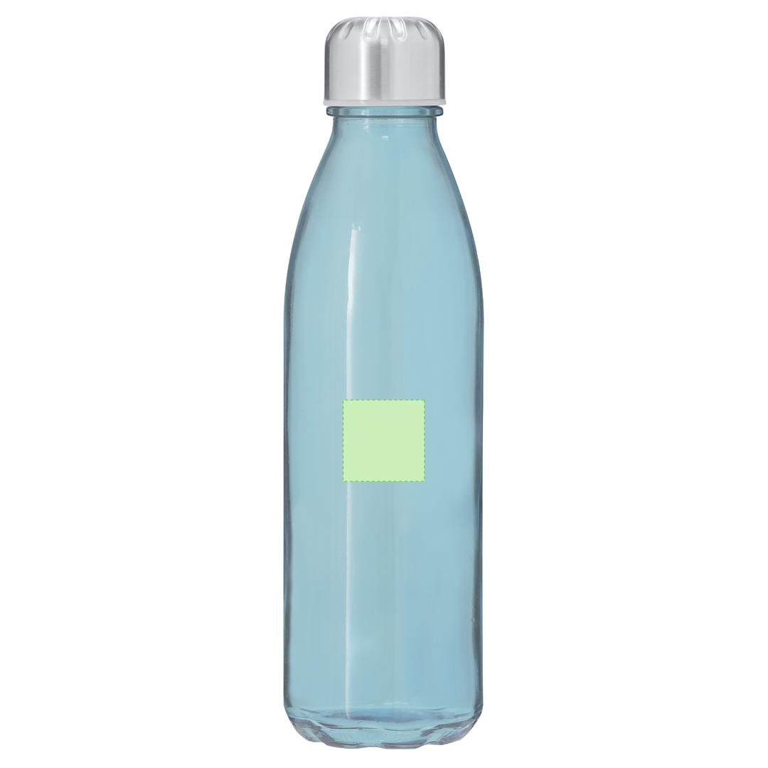 Bidón esbelto de cristal reciclado y acero inoxidable 650 ml