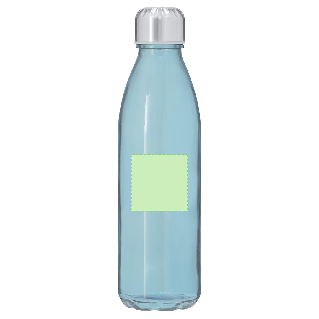 Bidón esbelto de cristal reciclado y acero inoxidable 650 ml