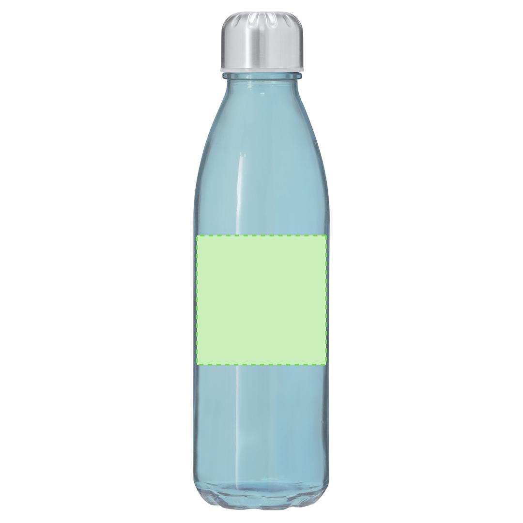 Bidón esbelto de cristal reciclado y acero inoxidable 650 ml