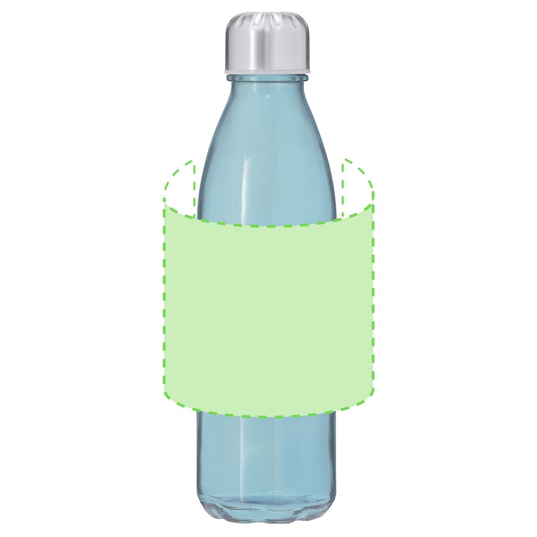 Bidón esbelto de cristal reciclado y acero inoxidable 650 ml
