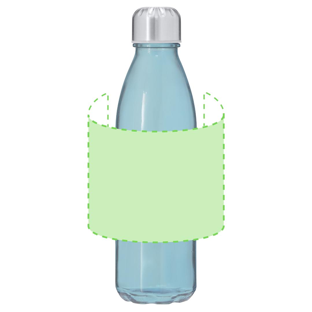 Bidón esbelto de cristal reciclado y acero inoxidable 650 ml