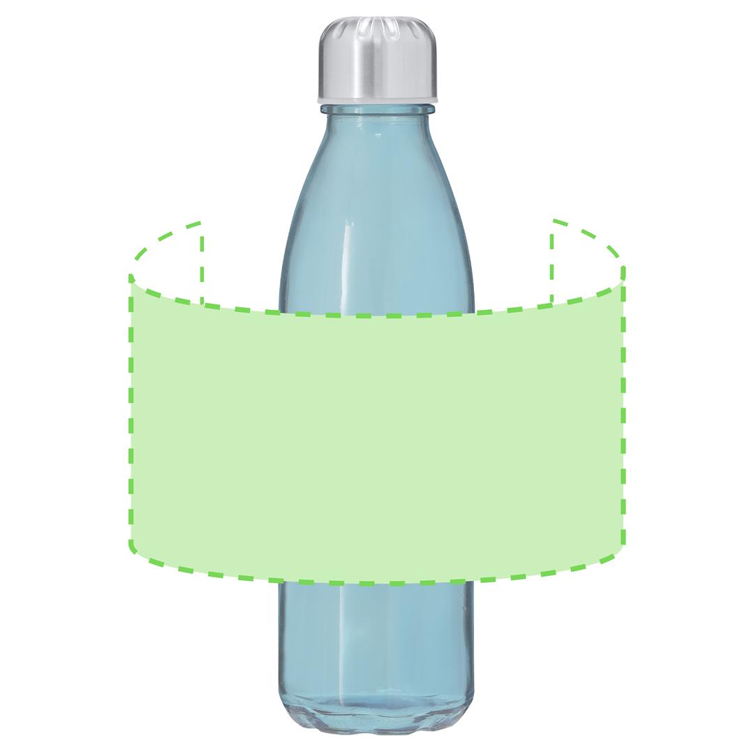 Bidón esbelto de cristal reciclado y acero inoxidable 650 ml