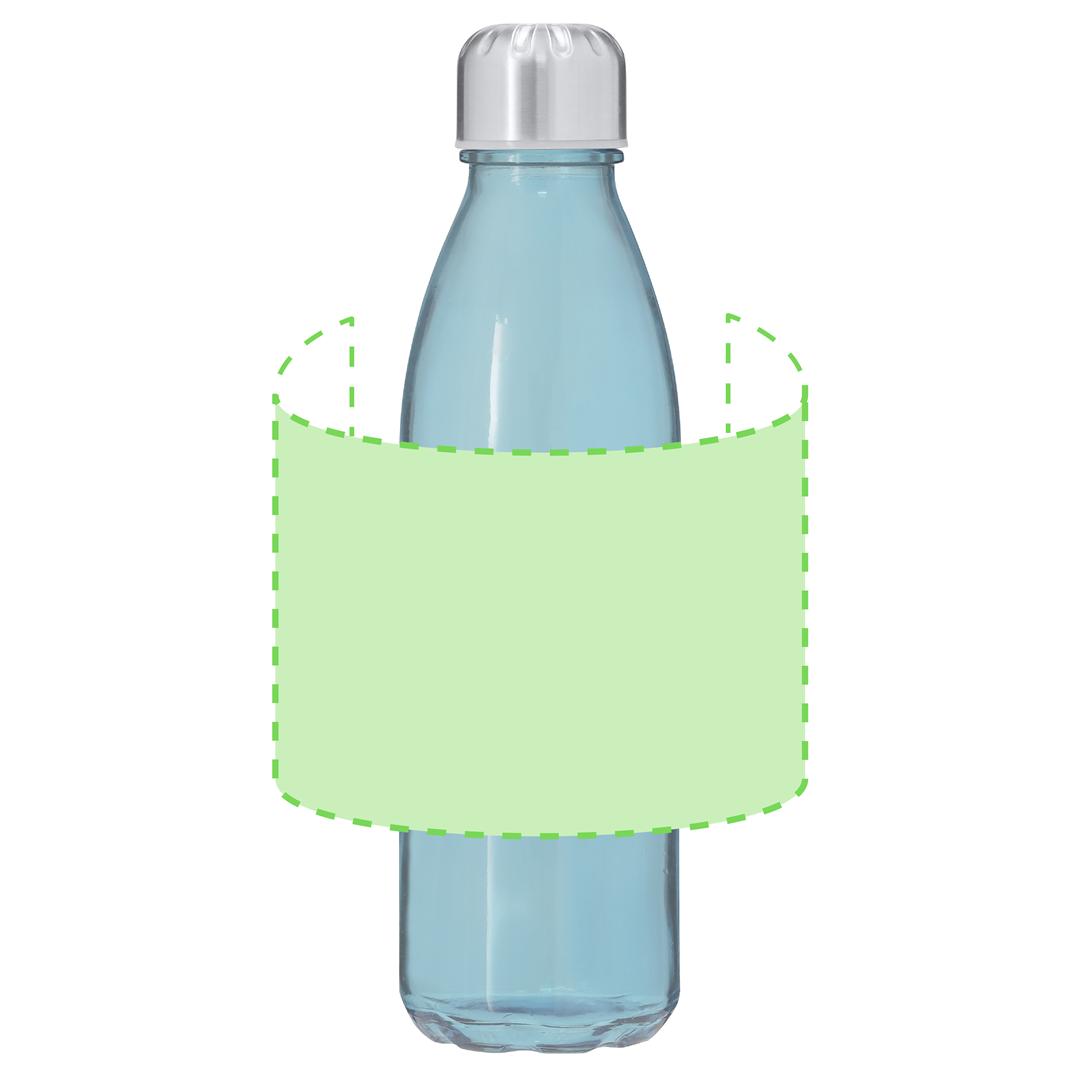 Bidón esbelto de cristal reciclado y acero inoxidable 650 ml