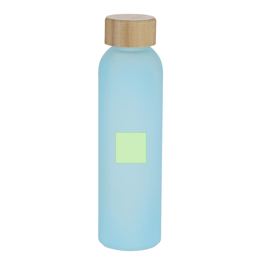 Botella clásica eco de cristal reciclado y bambú 500 ml