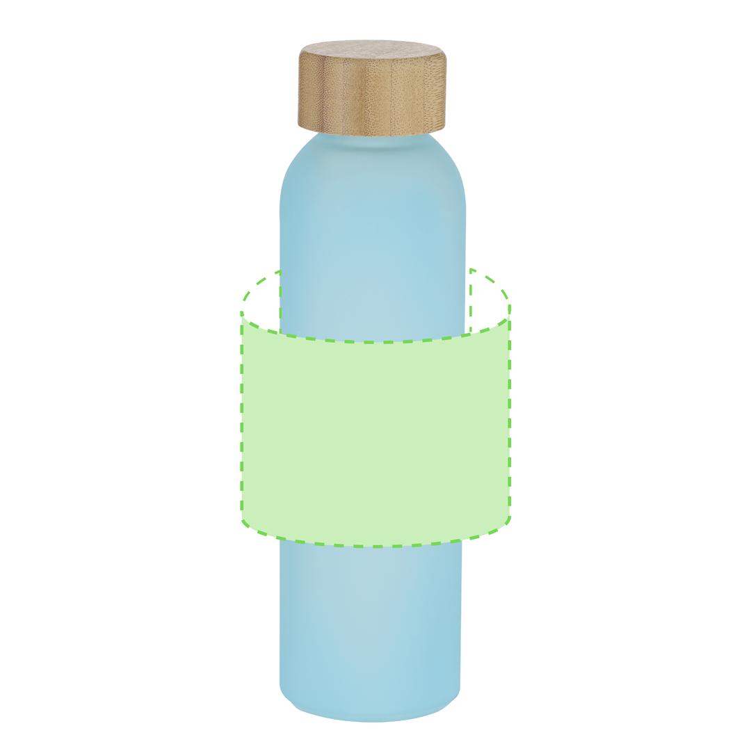 Botella clásica eco de cristal reciclado y bambú 500 ml