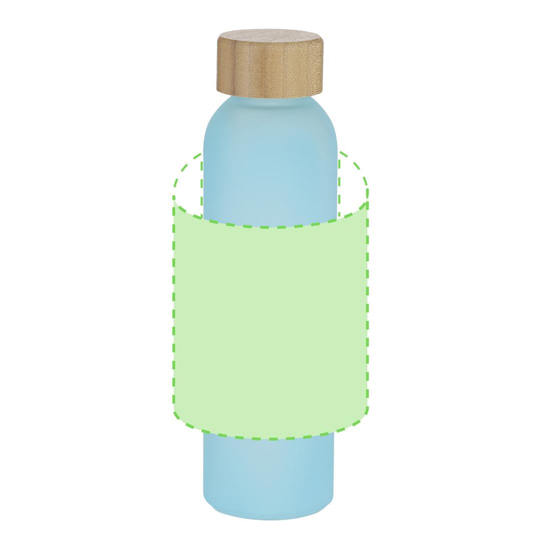 Botella clásica eco de cristal reciclado y bambú 500 ml