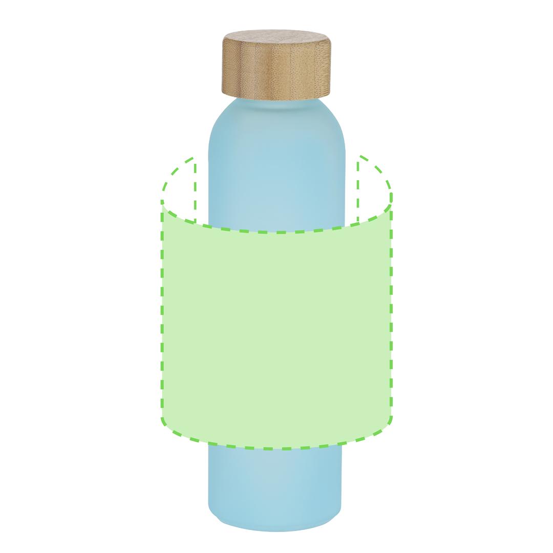 Botella clásica eco de cristal reciclado y bambú 500 ml