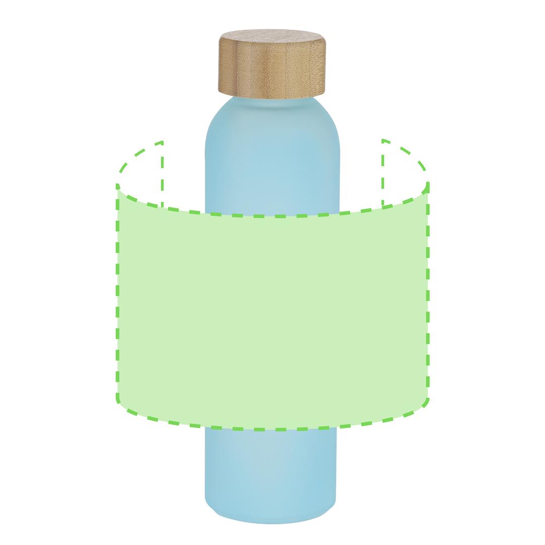 Botella clásica eco de cristal reciclado y bambú 500 ml