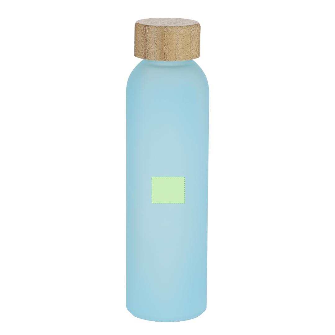 Botella clásica eco de cristal reciclado y bambú 500 ml