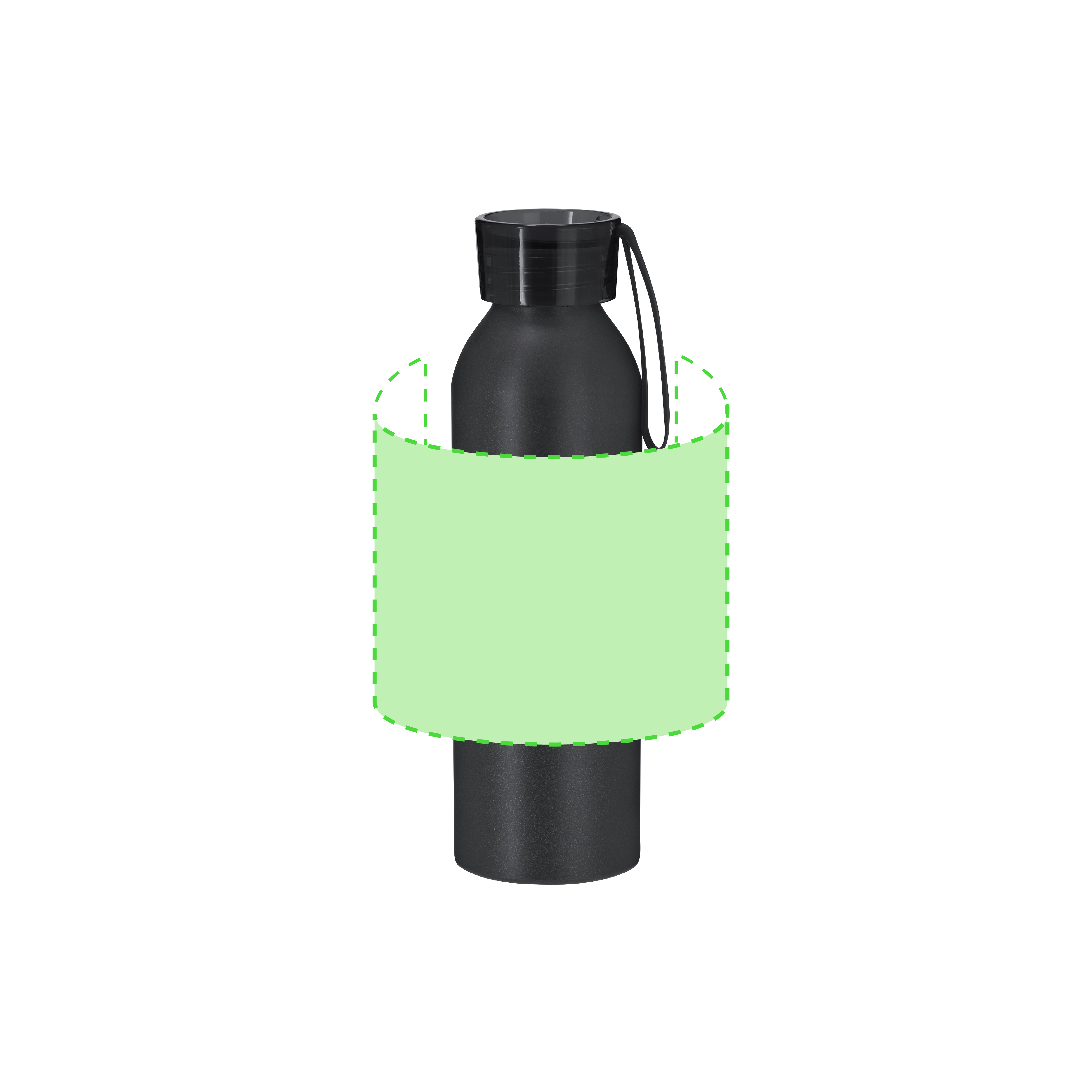 Bidón deportivo ergonómico de aluminio reciclado 650 ml