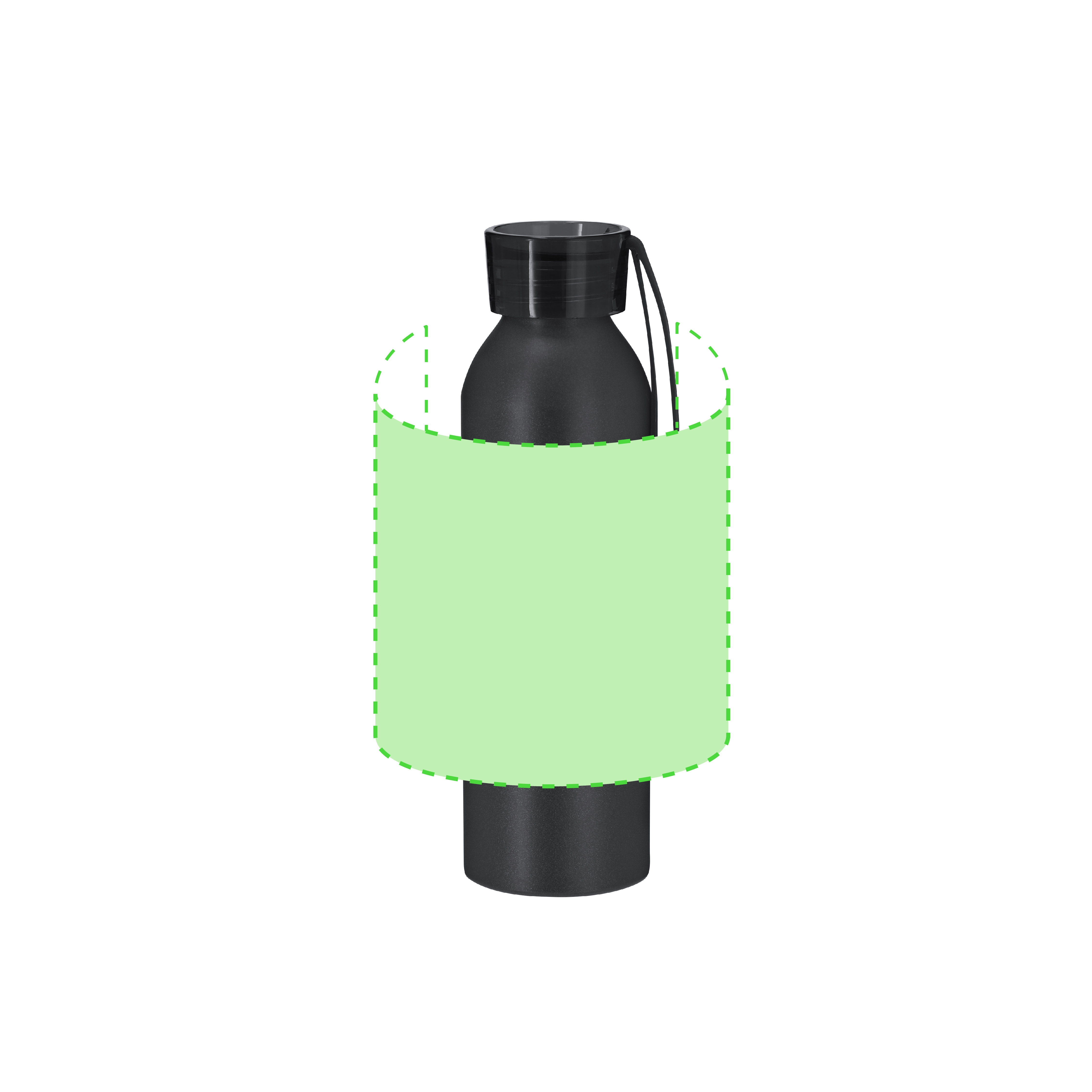 Bidón deportivo ergonómico de aluminio reciclado 650 ml