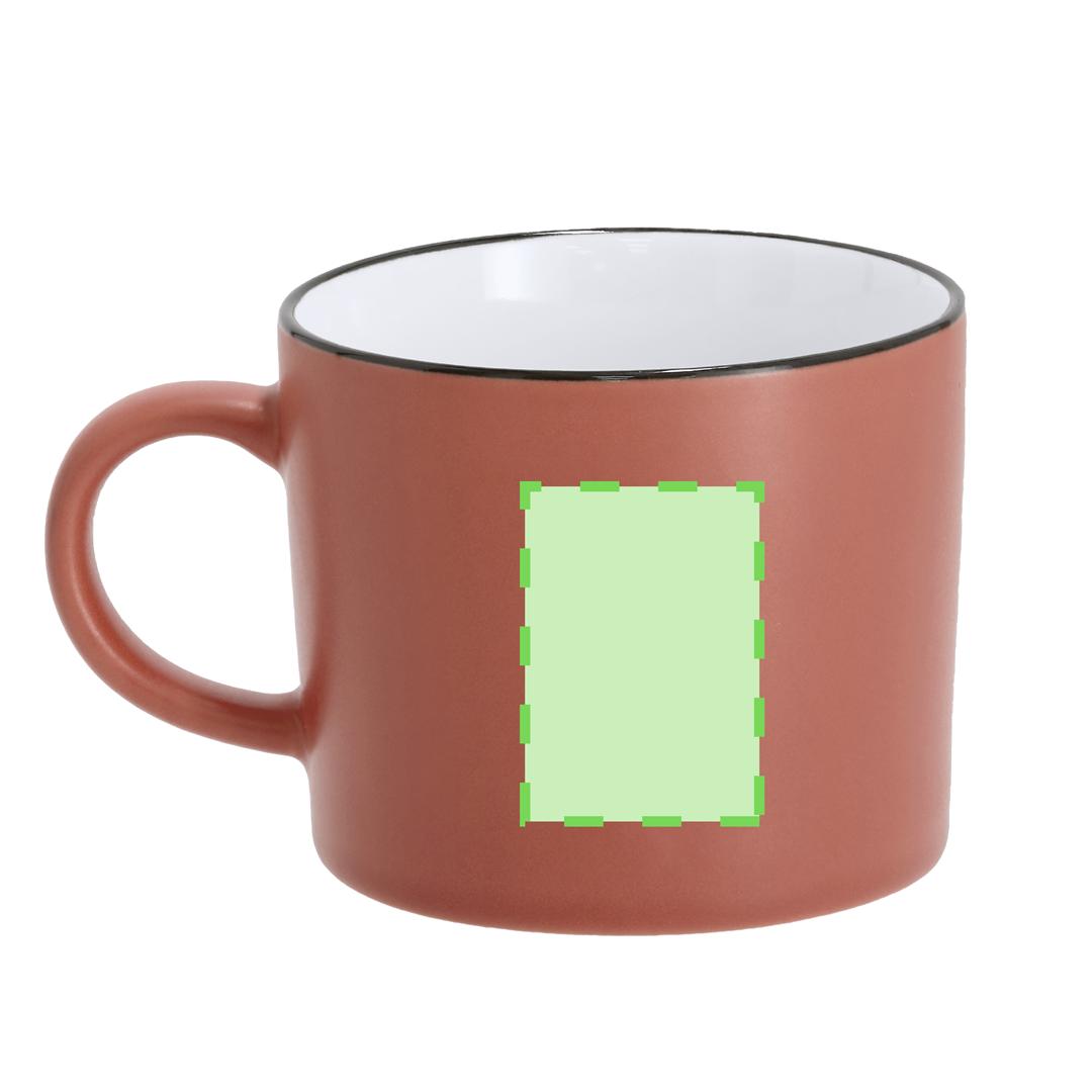 Taza de cerámica premium acabado satinado 400 ml