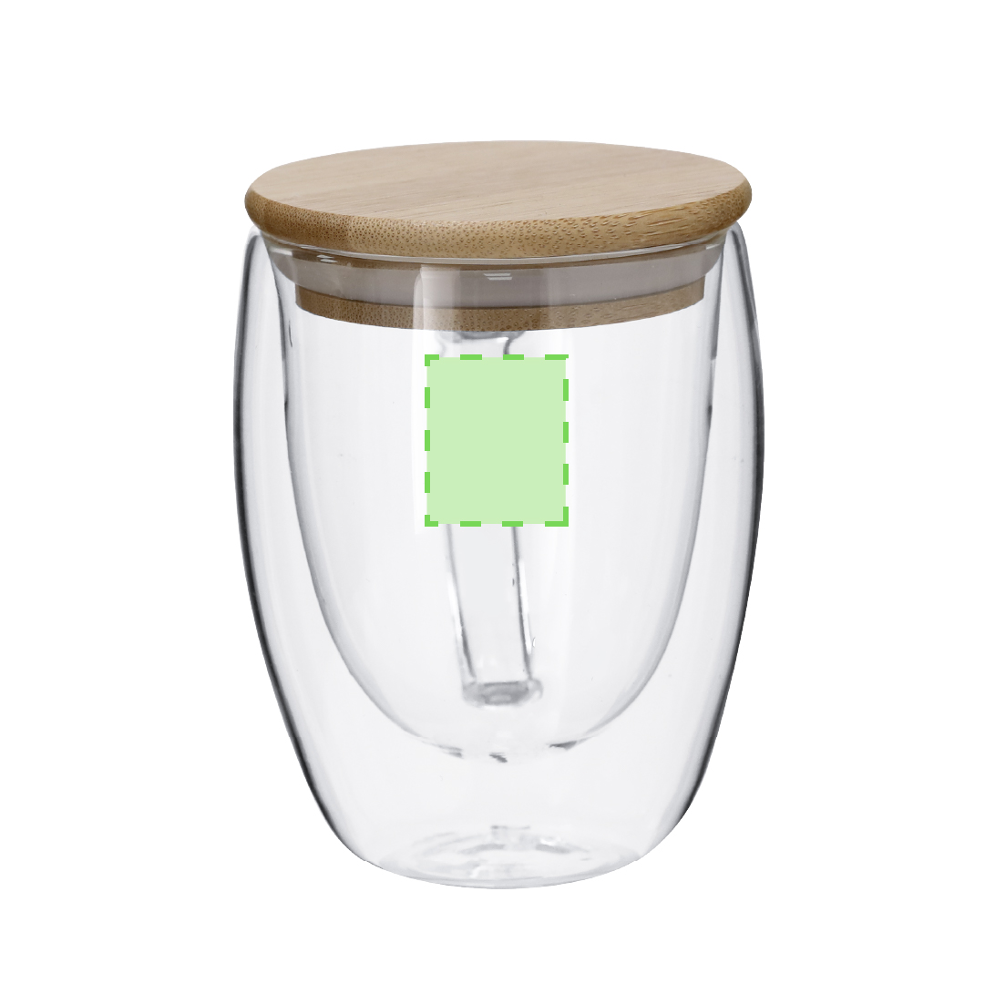 Taza de cerámica compacta con detalle bambú 300 ml