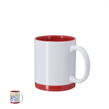 Taza de sublimación cerámica blanco nieve 350 ml