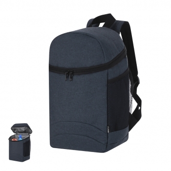 Mochila nevera de RPET 600D totalmente acolchada con interior PEVA y banda superior