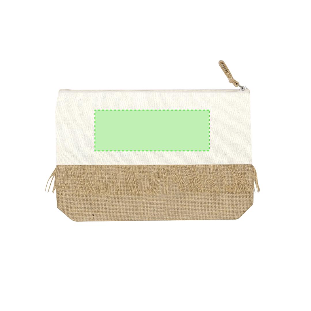 Neceser de yute laminado y canvas 170 g/m² resistente natural