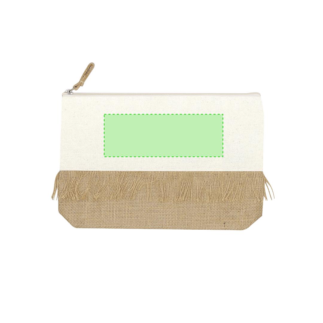 Neceser de yute laminado y canvas 170 g/m² resistente natural