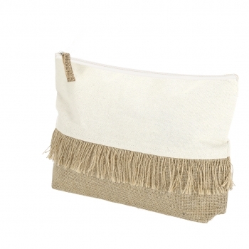 Neceser de yute laminado y canvas 170 g/m² resistente natural