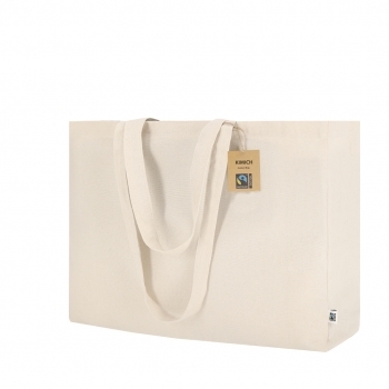 Bolsa de algodón Fairtrade 220 g/m² gramaje reforzado tote