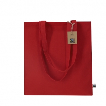 Bolsa de algodón Fairtrade 140 g/m² con fuelle 38×42×8 cm