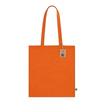 Bolsa de algodón Fairtrade 140 g/m² con fuelle 38×42×8 cm