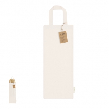 Bolsa de algodón reciclado 140 g/m² doble asa 38×42 cm