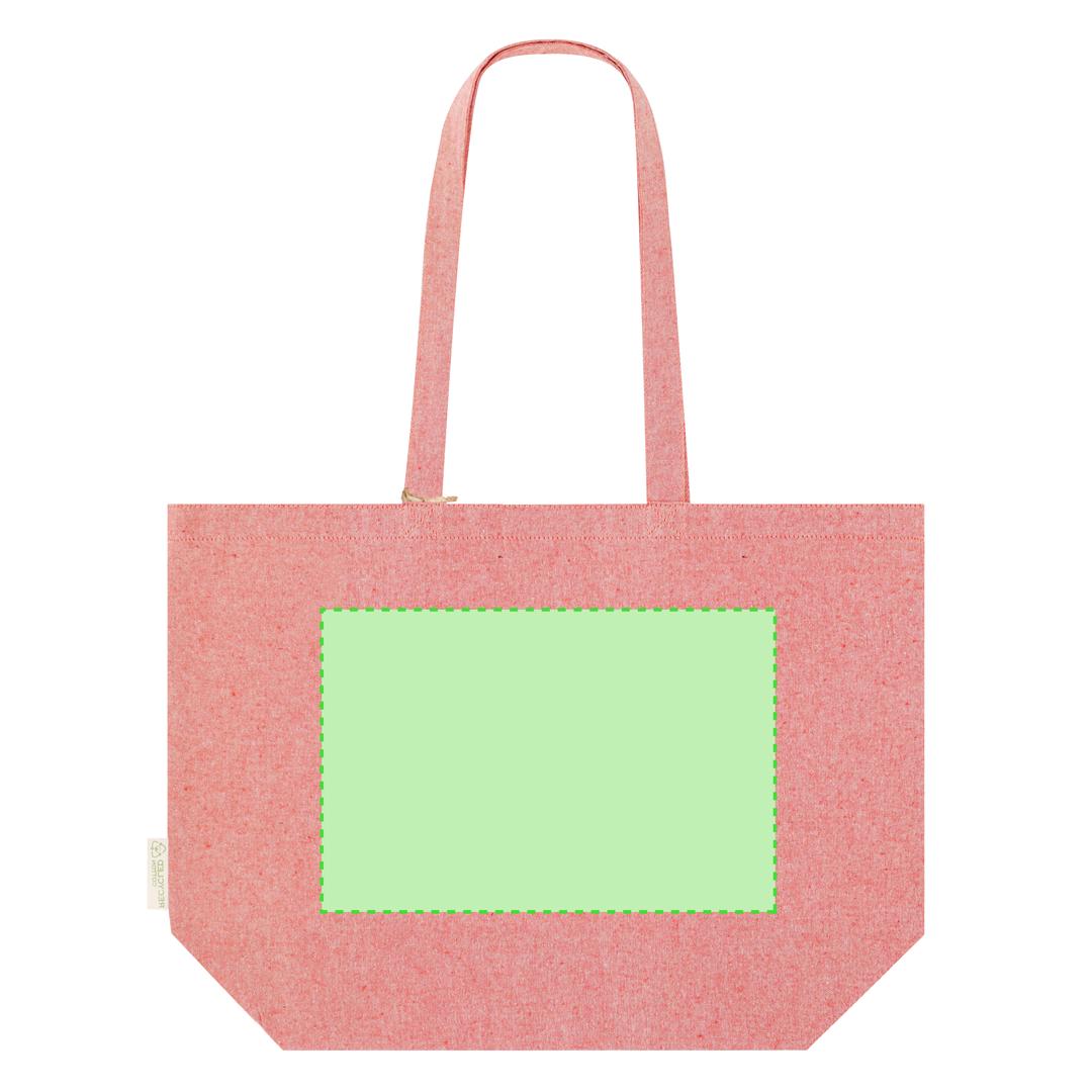 Bolsa de algodón reciclado 220 g/m² fuelle profundo 50×36×16