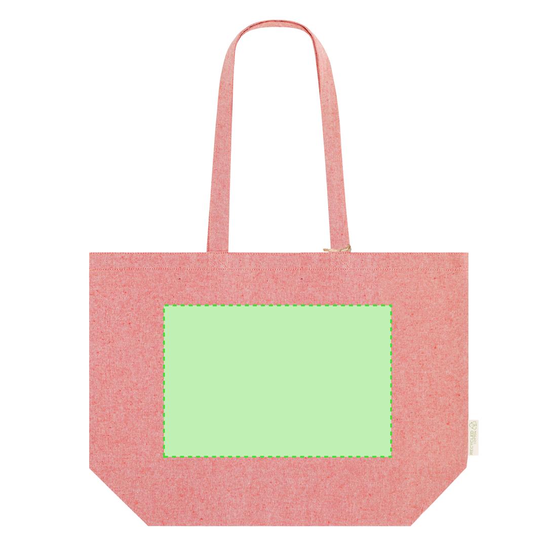 Bolsa de algodón reciclado 220 g/m² fuelle profundo 50×36×16