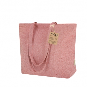 Bolsa de algodón reciclado 220 g/m² fuelle profundo 50×36×16