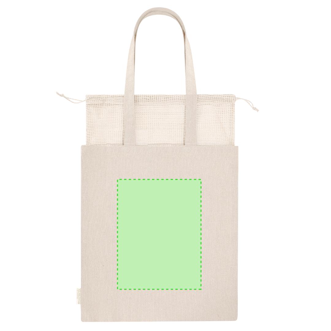 Bolsa de algodón reciclado 260 g/m² gran formato 45×38 cm