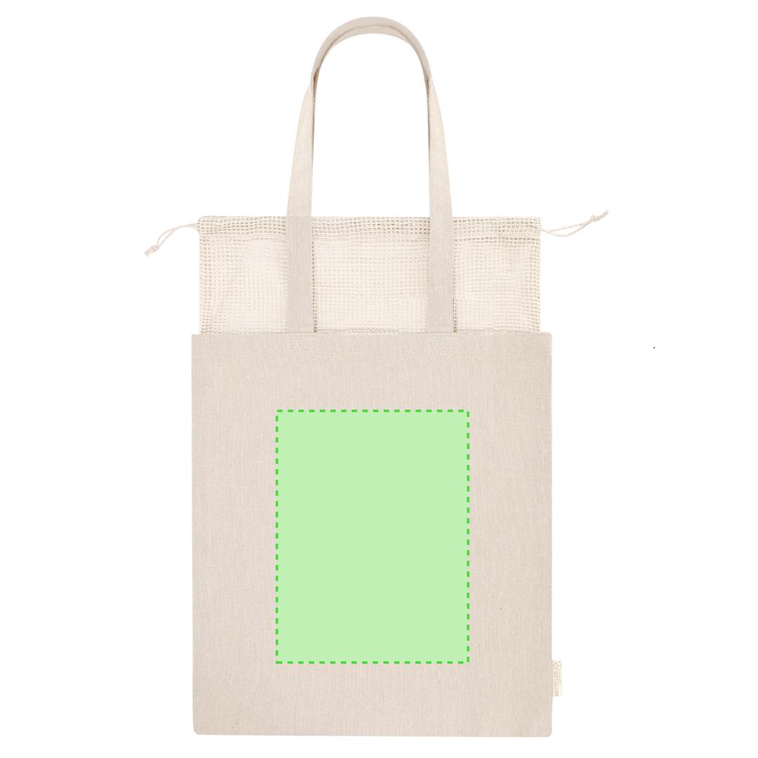 Bolsa de algodón reciclado 260 g/m² gran formato 45×38 cm